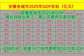安徽各市2025年GDP增长目标出炉，第一名竟然不是合肥？视频封面