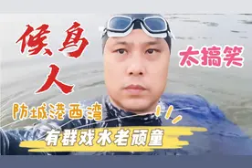防城港西湾有群候鸟老人喜欢夏天泡在海里打打闹闹号称长寿老顽童视频封面