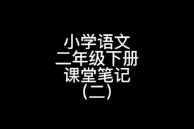 小学语文二年级下册课堂笔记（二）视频封面