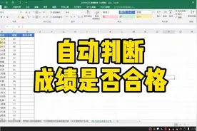 Excel自动判断成绩是否合格～视频封面