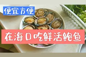 在海口吃鲜活大鲍鱼太便宜了。教你怎样做，只蒸3一4分钟视频封面