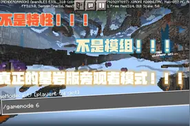 我的世界：基岩版也有旁观者模式了？可以直接通过指令更改！！！