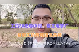 工价30元每小时，江苏的电子厂工作，目前真的有那么高的工价吗？视频封面