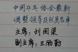 中国乒乓协会最新调整领导及队员名单，请大家阅读！视频封面