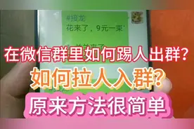 在微信群里如何踢人出群？如何拉人入群？方法简单实用，老人快试视频封面