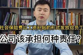 将社会保险费以工资补贴形式发给员工，公司该承担何种法律责任？视频封面