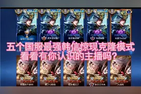 五个国服最强韩信惊现克隆模式，排面拉满，看看有你认识的主播吗视频封面