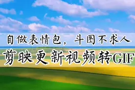 剪映更新视频转GIF，自做有趣表情包，斗图不求人，零基础可学