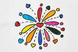 中间画个爱心画烟花简笔画超容易，你还在等什么？视频封面