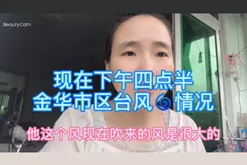 金华市区下午四点半台风🌀影响情况，大家看下