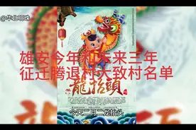 雄安今年和未来三年征迁腾退村名单视频封面