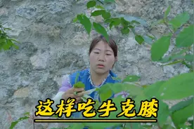 用牛克膝叶子炒成这样一个菜，爸爸吃的美滋滋，来看看你吃过没有