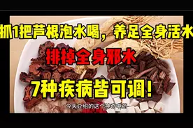 抓1把芦根泡水喝，养足全身活水，排掉全身邪水，7种疾病皆可调！视频封面