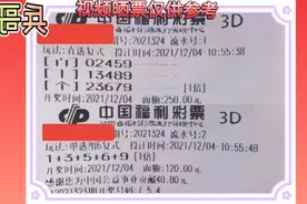 排列三、福彩3D晒票：试机号847五六组三仅供娱乐参考！量力而行视频封面