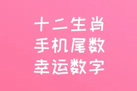 十二生肖手机尾数幸运数字，有没有你的幸运数字视频封面