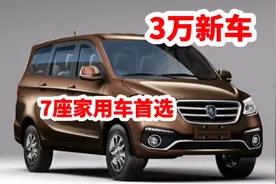 五菱汽车地位不稳，这款3万多元7座家用新车火了，一公里油耗3毛视频封面