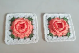钩针编织:玫瑰花祖母方格，拼接成抱枕套既美观又实用(下)视频封面