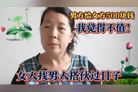 女人找男人搭伙过日子，每个月男方给女的500块钱，我觉得不值！视频封面