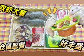 小仓鼠的双虾大餐！差点就要生吃，两个小吃播太卖力啦视频封面