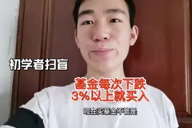 基金每次下跌3%以上就可适当买入回本，或在目标止盈点赎回视频封面