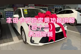 丰田卡罗拉实用功能讲解（四十三）表显油耗