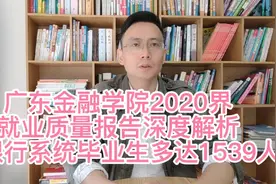 广东金融学院2020就业质量报告深度解析，去银行系统的多达1539人视频封面