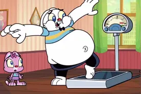 一休动漫：兔子减肥称体重 竟然搭上一个脚趾头 称就爆表了视频封面