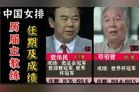 中国女排11位历届主教练任期及成绩。袁伟民成绩最好，王宝泉最差视频封面