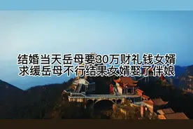 结婚当天岳母非要30万财礼女婿求缓岳母不干女婿一气之下娶了伴娘视频封面