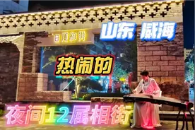 山东威海的夜晚不热闹？12属相街有好看好玩的光景，看这么多人！视频封面