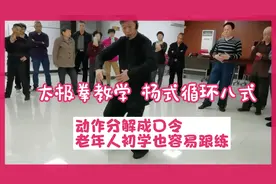 太极拳教学  杨式循环八式  听口令，老年人容易跟学视频封面