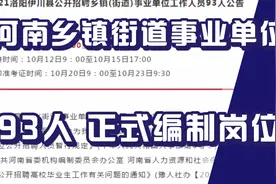 河南乡镇街道事业单位招聘63人，正式编制岗位！稳定的工作！视频封面