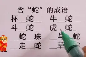 成语填空，含“蛇”的成语填空，快来挑战一下吧视频封面