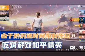 吃鸡游戏和平精英，由于防沉迷时间限制原因，没有打完