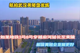 航拍武汉黄陂盘龙城，地铁8号线或将延长至黄陂，交通会方便很多视频封面