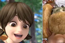 赵琳光头强熊二唱《红伞伞白杆杆》