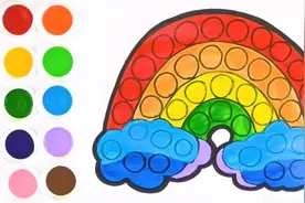 如何简单绘制涂色彩虹教程，儿童亲子简笔画视频封面