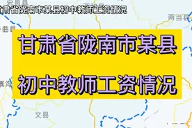 甘肃省陇南市某县初中教师收入情况视频封面