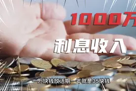 1000万利息收入有多少，可以衣食无忧了吗视频封面