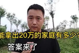 生活中，能够一次性拿出20万现金的家庭有多少？告诉你答案。视频封面
