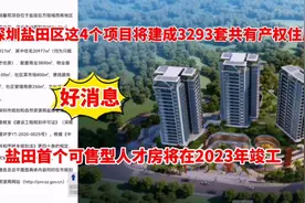 盐田区这4个项目将建成3293套共有产权住房，可售型人才房将面世视频封面