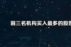 前三名机构买入最多的股票视频封面