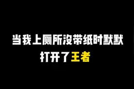 当我上厕所没带纸默默打开了王者！视频封面