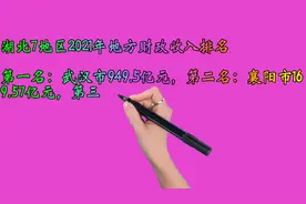 湖北7地区2021年地方财政收入排名视频封面