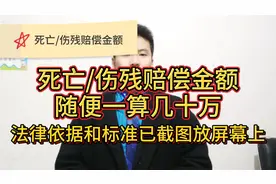 工伤和人身侵权的伤残/死亡赔偿金额怎么算？今天干货有的聊……视频封面