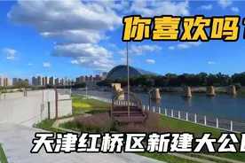 红桥区新建的大公园，距离天津西站很近，湿地绿树非常原生态视频封面