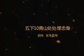 五年级下册10青山处处埋忠骨随堂生字范写视频封面