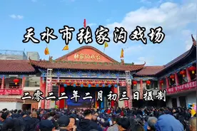 天水市城中村张家沟春台庙会开始了通往戏场的巷道里挤得水泄不通视频封面