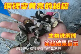 做个实验，铜钱大神告诉我，锈铜钱变黄亮的办法，有点废狗，搞笑视频封面