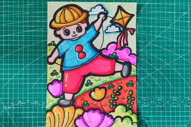 儿童画春天放风筝绘画教程视频封面